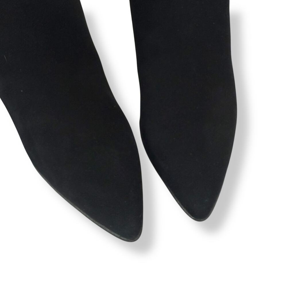 Brand new ANTONIO DE FARIA Portugal black suede pointed toe Chelsea heeled boots - Picture 4 of 16